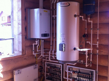 Изображение Монтаж водонагревателя и системы отопления, водопровода, канализации в доме